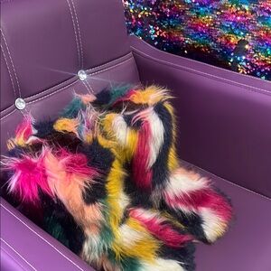 Colorful Faux Fur boots